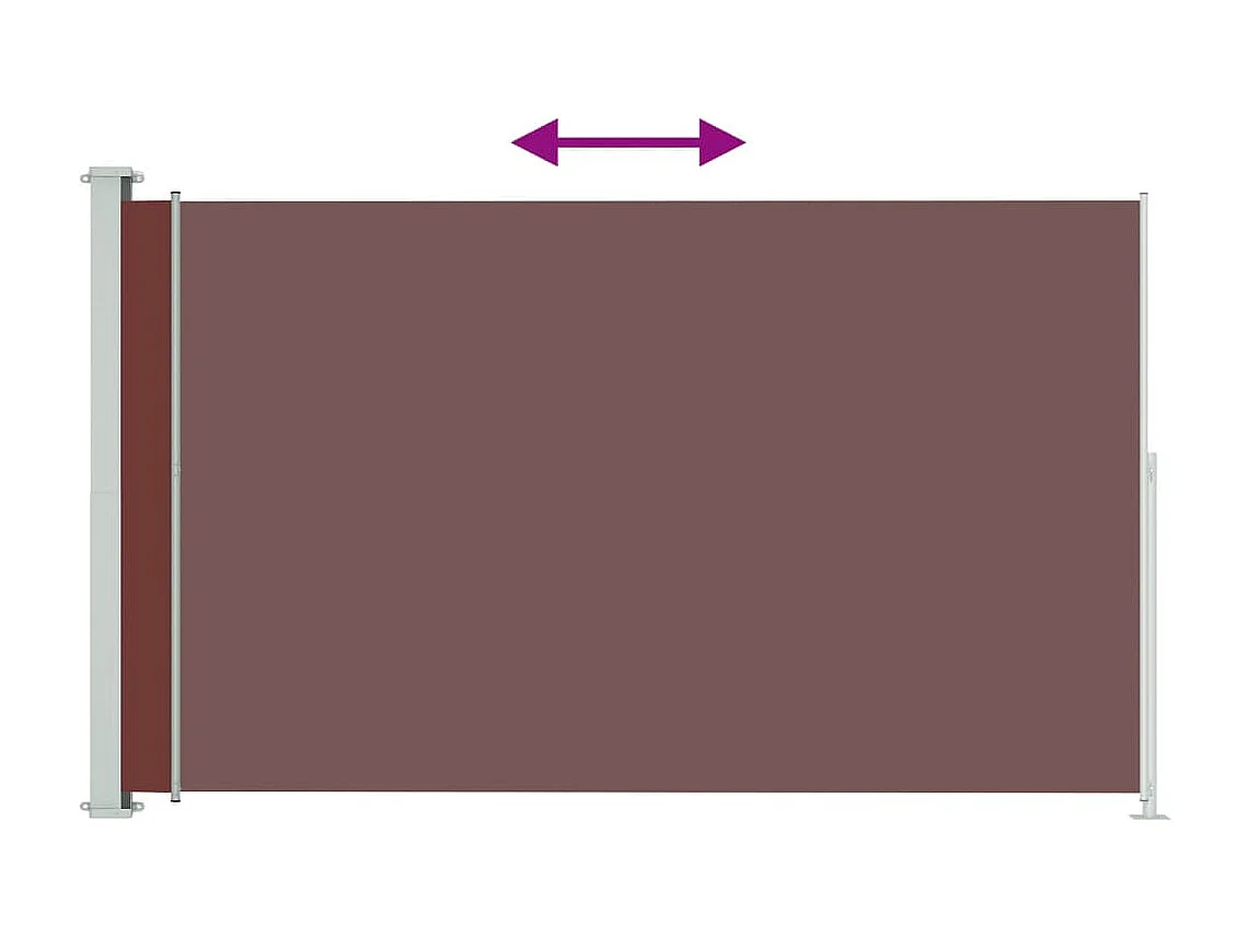 Auvent latéral rétractable de patio 180x300 cm Marron OWV59398