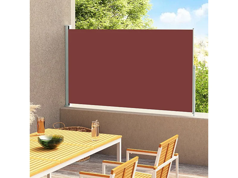 Auvent latéral rétractable de patio 180x300 cm Marron OWV59398