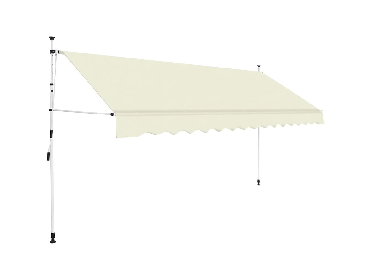 Auvent manuel rétractable 400 cm Crème -ASAF68800