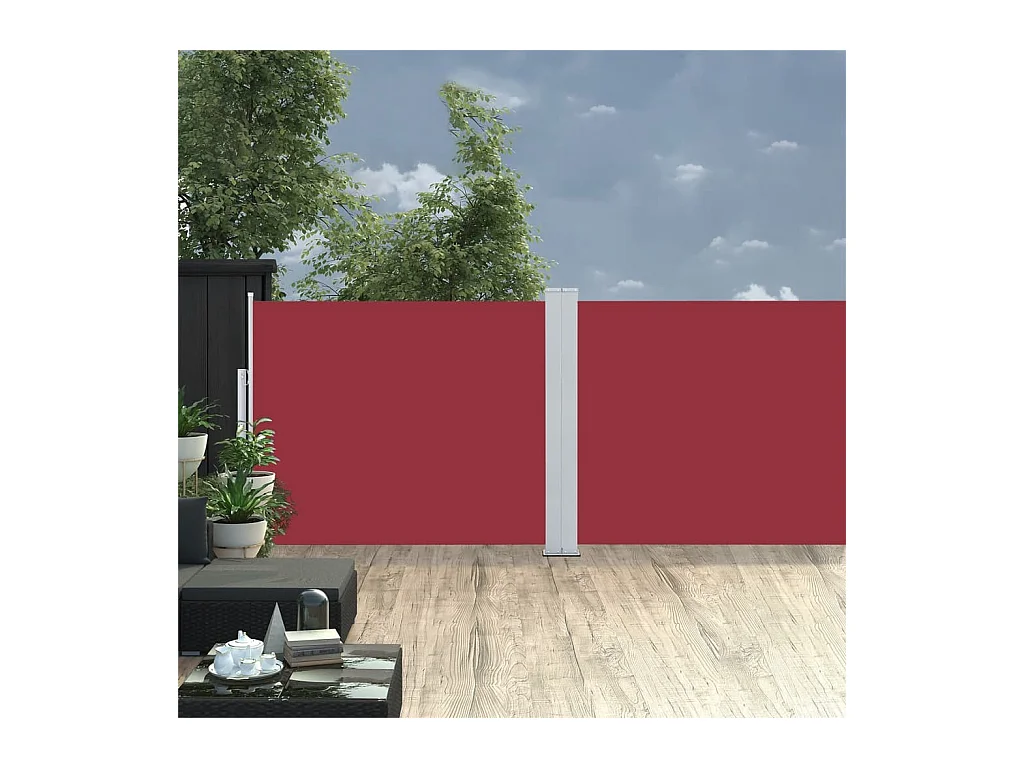 Auvent latéral rétractable Rouge 140 x 1000 cm WVGQ8849