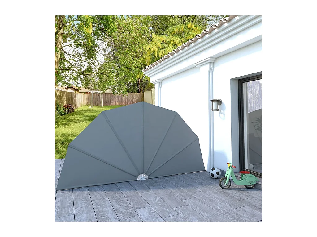 Auvent latéral pliable de terrasse Gris 200 cm  WVGQ6341