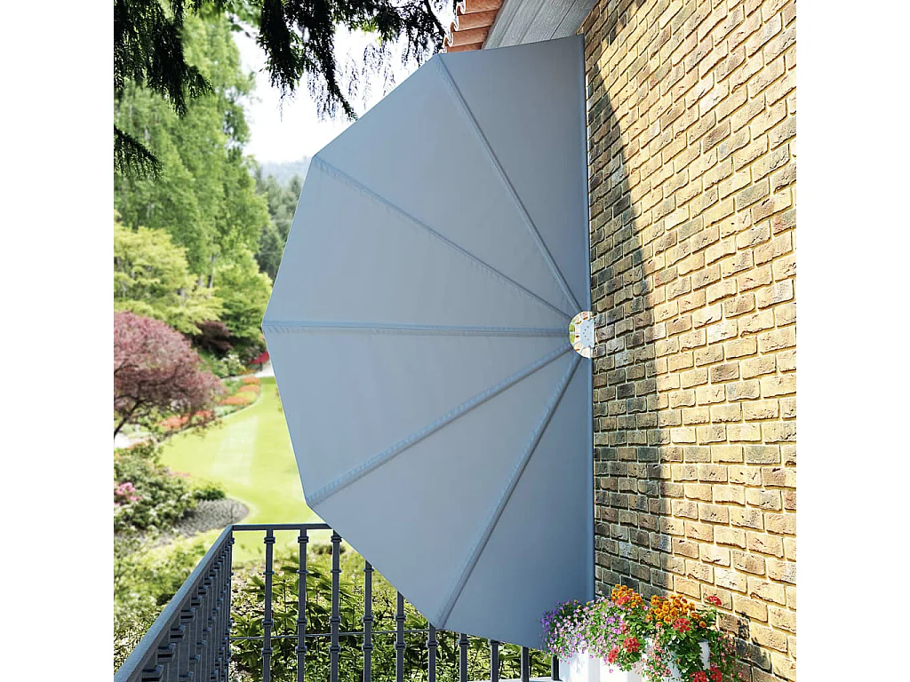Auvent latéral pliable de terrasse Gris 200 cm  WVGQ6341