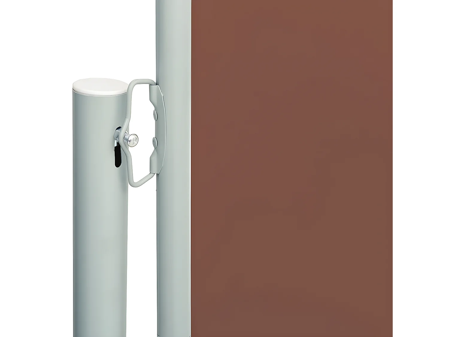 Auvent latéral rétractable de patio 117x600 cm Marron WVGQ9469