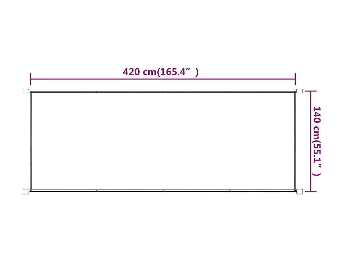 Auvent vertical Taupe 140x420 cm Tissu oxford WVGQ4481