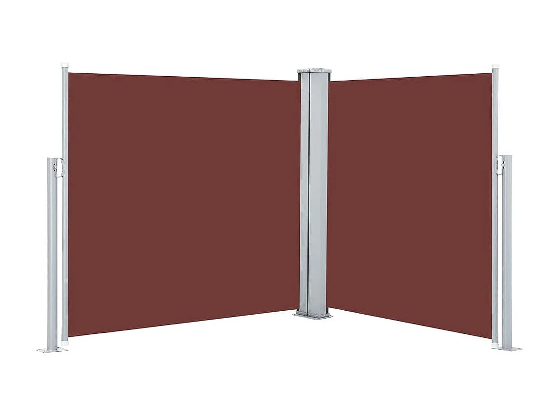Auvent latéral rétractable Marron 100 x 600 cm WVGQ7971