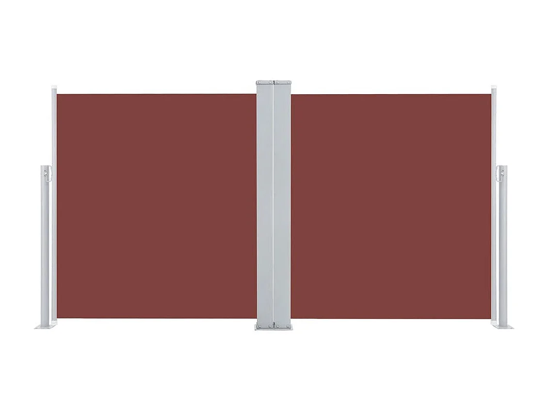 Auvent latéral rétractable Marron 100 x 600 cm WVGQ7971