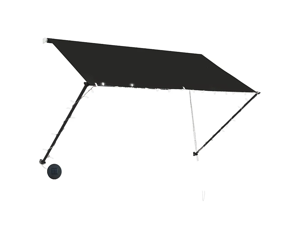 Auvent rétractable avec LED 250x150 cm Anthracite WVGQ2659