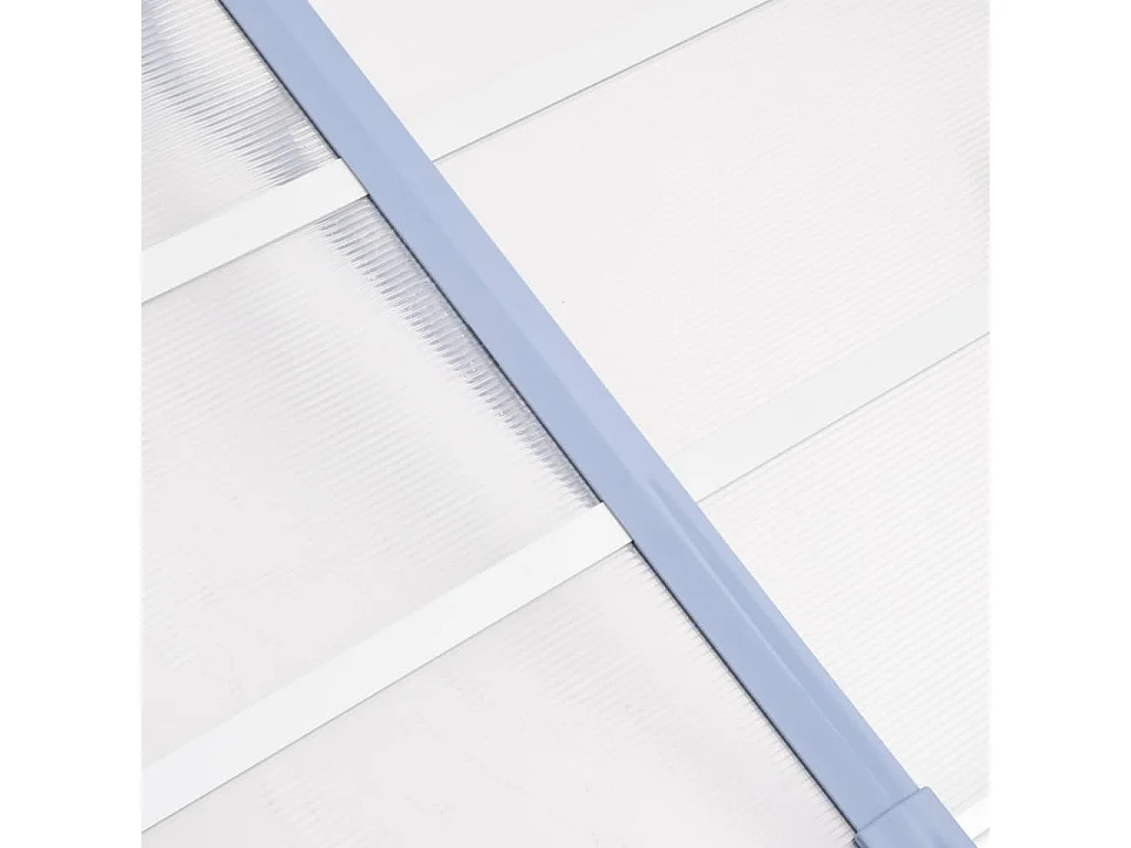 Deurluifel 199x90 cm polycarbonaat grijs en transparant NL829344