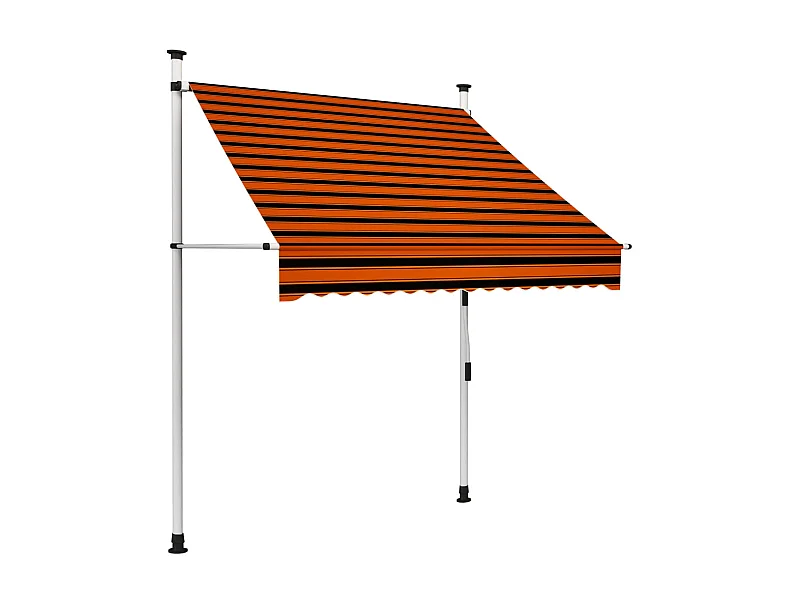 Auvent manuel rétractable 150 cm Orange et marron WVGQ8431