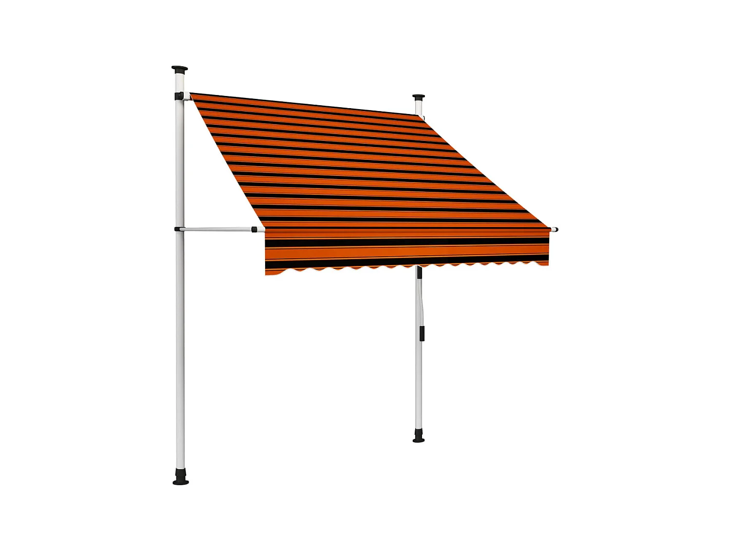 Auvent manuel rétractable 150 cm Orange et marron WVGQ8431