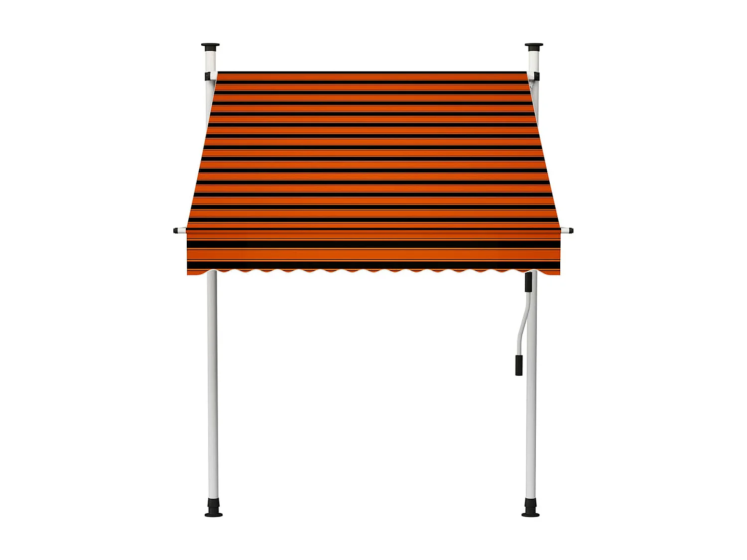 Auvent manuel rétractable 150 cm Orange et marron WVGQ8431