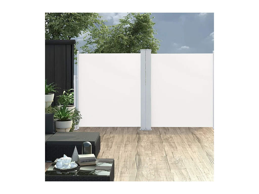 Auvent latéral rétractable Crème 140x600 cm WVGQ7570