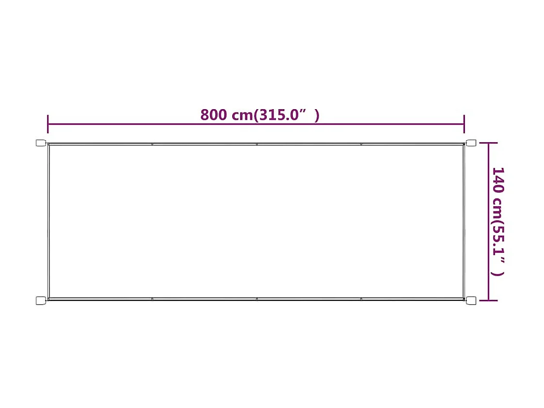 Auvent vertical Bleu 140x800 cm Tissu oxford WVGQ7282