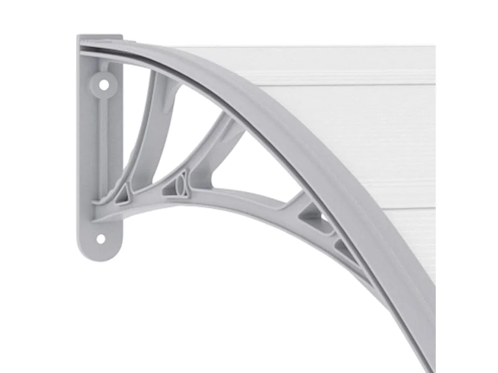 Auvent de porte Gris 240 x 100 cm PC WVGQ8248