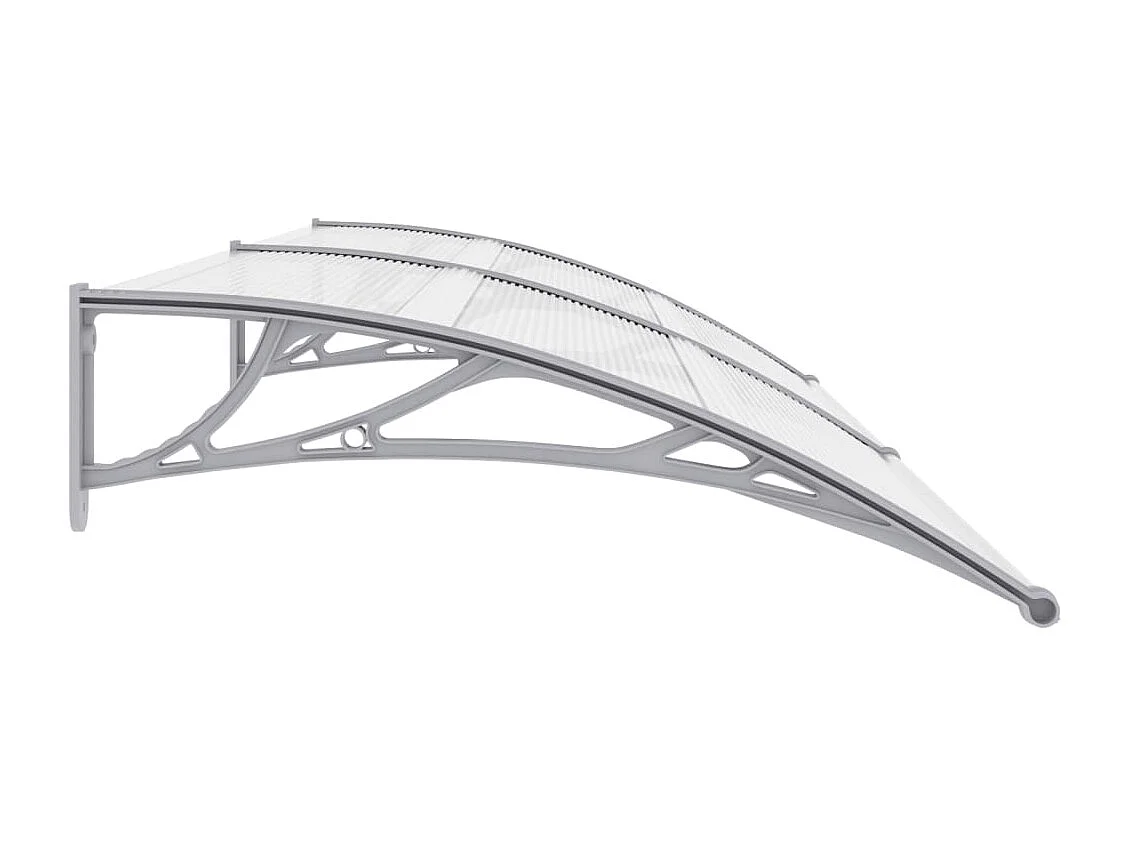 Marquesina para puerta PC gris 240x100 cm ES94239
