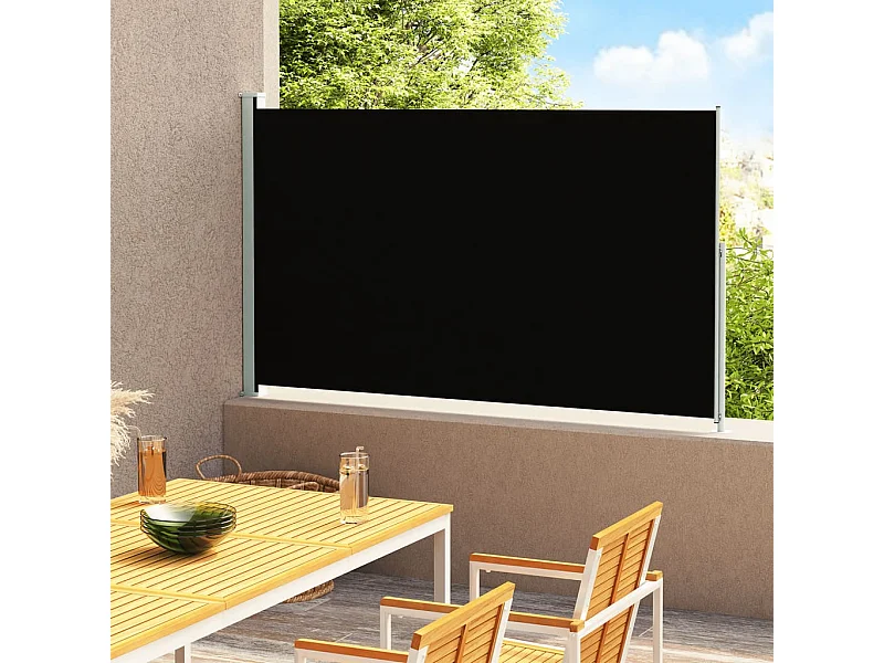 Toldo lateral retráctil para patio negro 200x300 cm ES59696