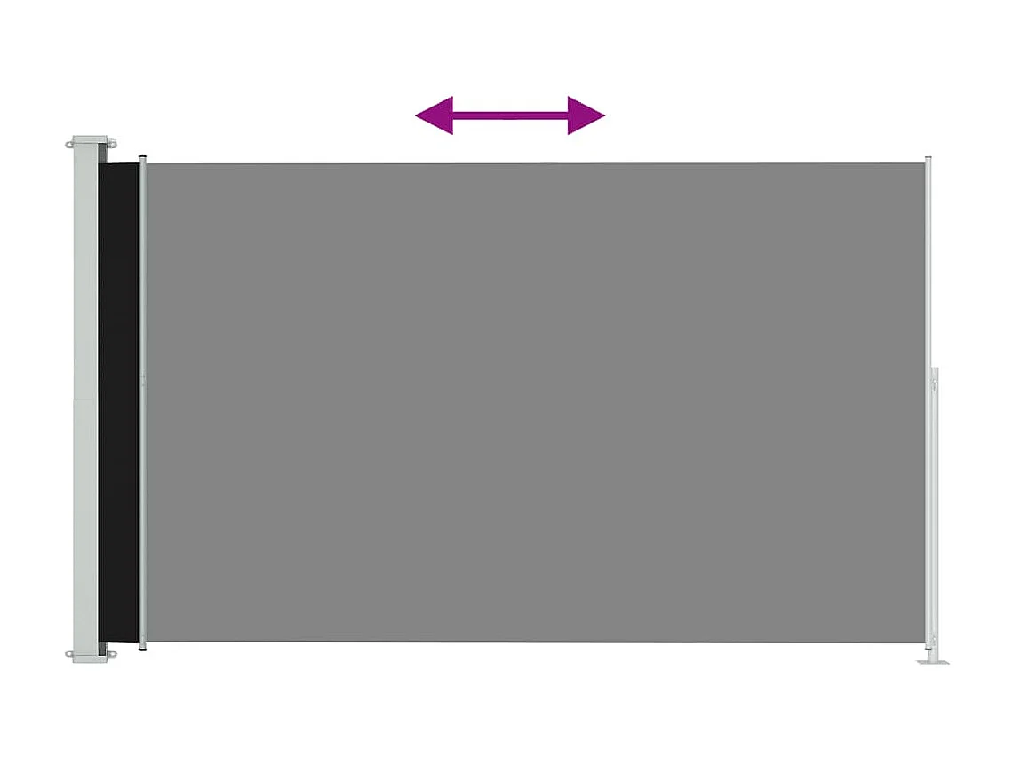 Auvent latéral rétractable de patio 200x300 cm Noir WVGQ2652