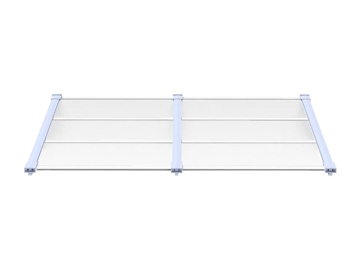 Auvent de porte Gris et transparent 152,5x90 cm Polycarbonate WVGQ2291