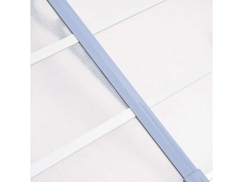 Auvent de porte Gris et transparent 152,5x90 cm Polycarbonate WVGQ2291