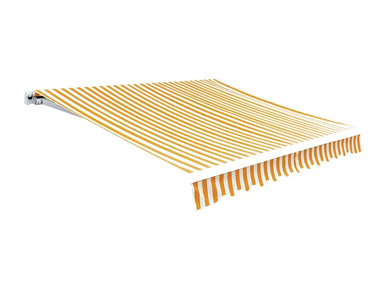 Tissu d'auvent Jaune tournesol/blanc 6 x 3 m (cadre non inclus) WVGQ3768