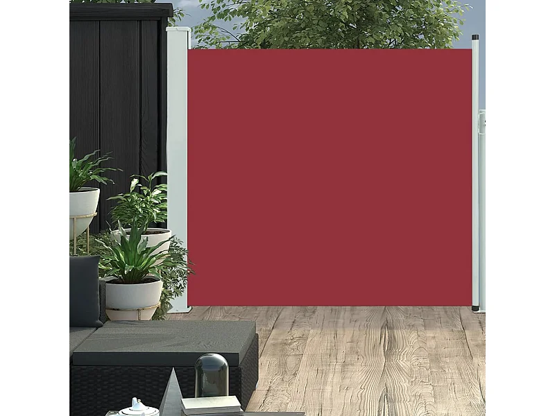 Auvent latéral rétractable de patio 170x300 cm Rouge WVGQ4579
