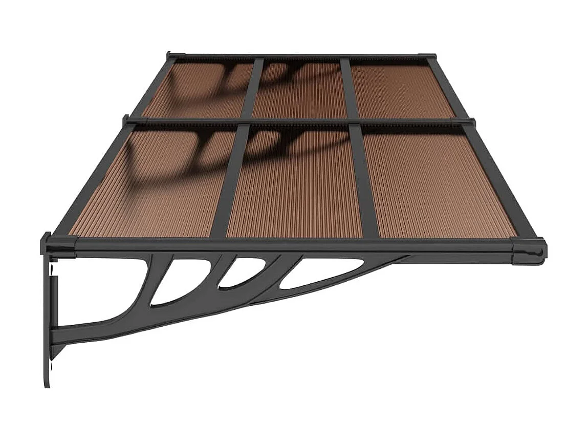 Auvent de porte Noir 239x90 cm Polycarbonate WVGQ7470