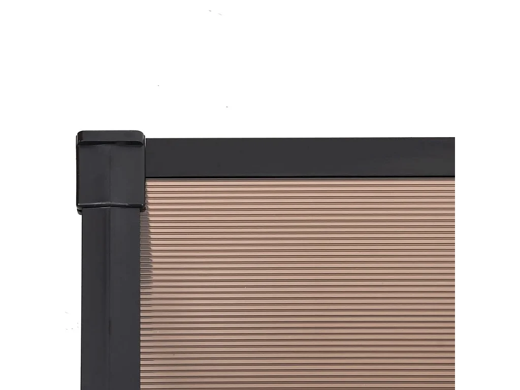 Auvent de porte Noir 239x90 cm Polycarbonate WVGQ7470