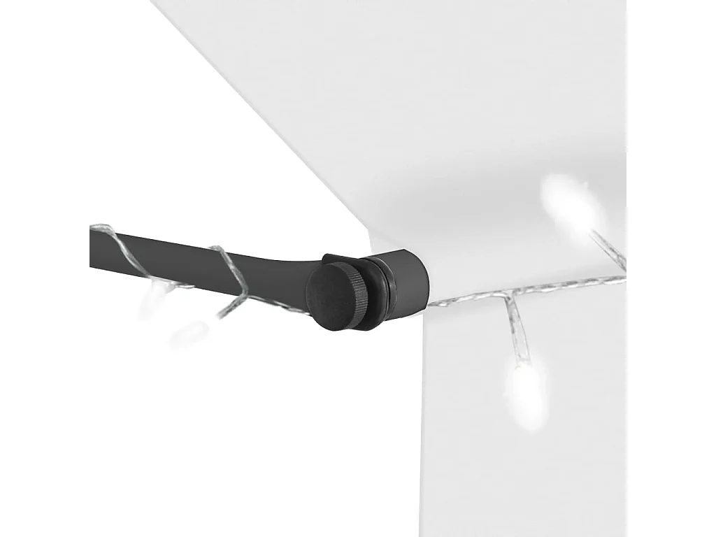 Auvent manuel rétractable avec LED 200 cm Crème WVGQ5244