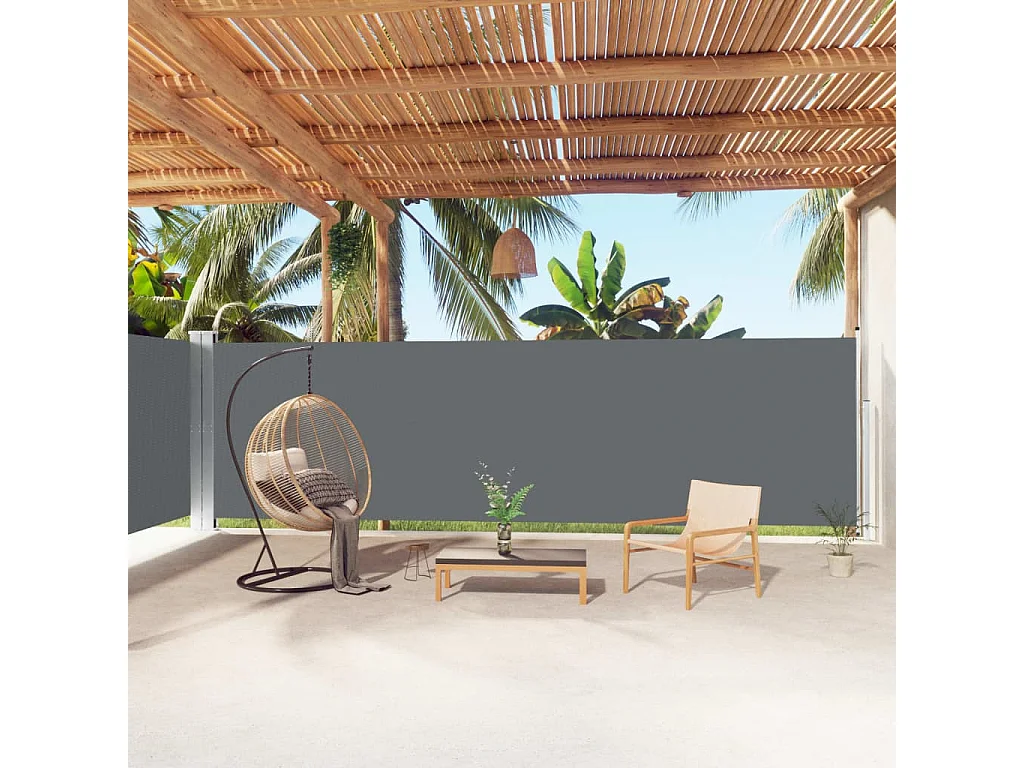 Auvent latéral rétractable Anthracite 180x1000 cm WVGQ1944