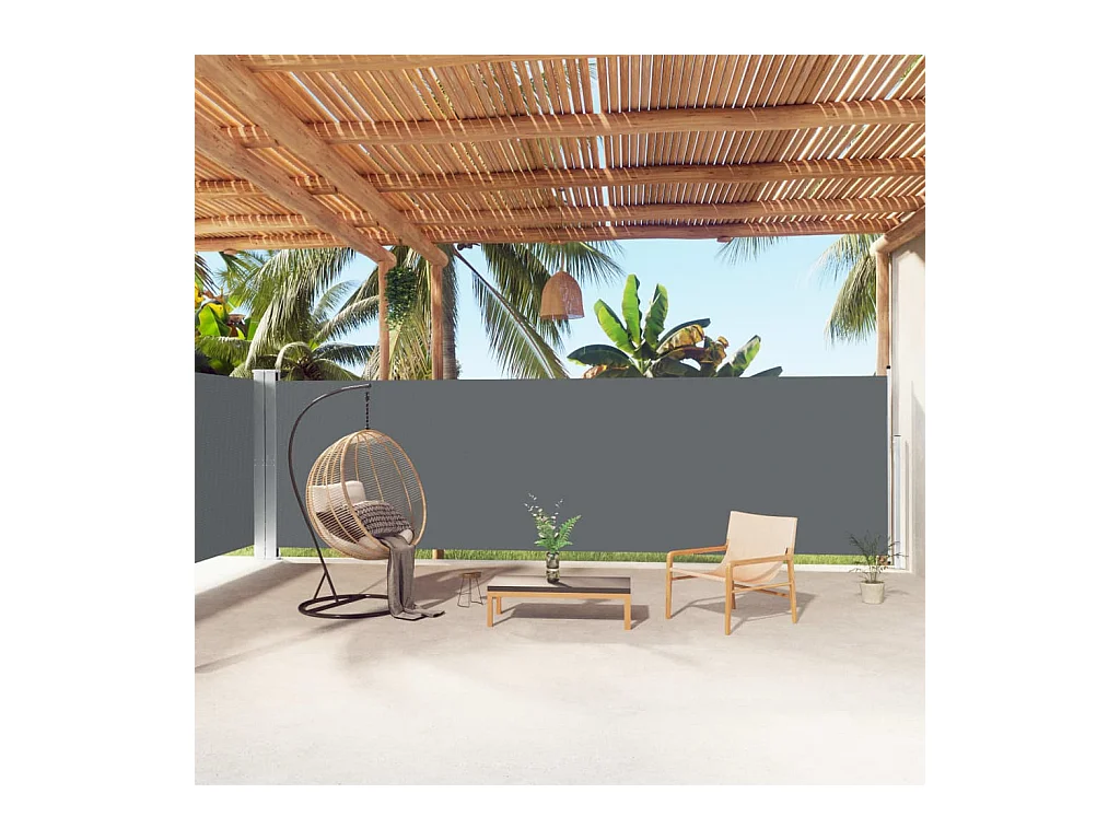Auvent latéral rétractable Anthracite 180x1000 cm WVGQ1944