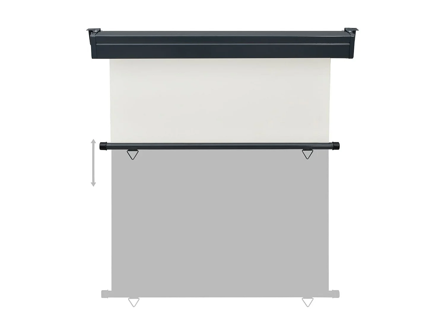 Auvent latéral de balcon 160x250 cm Crème WVGQ7543