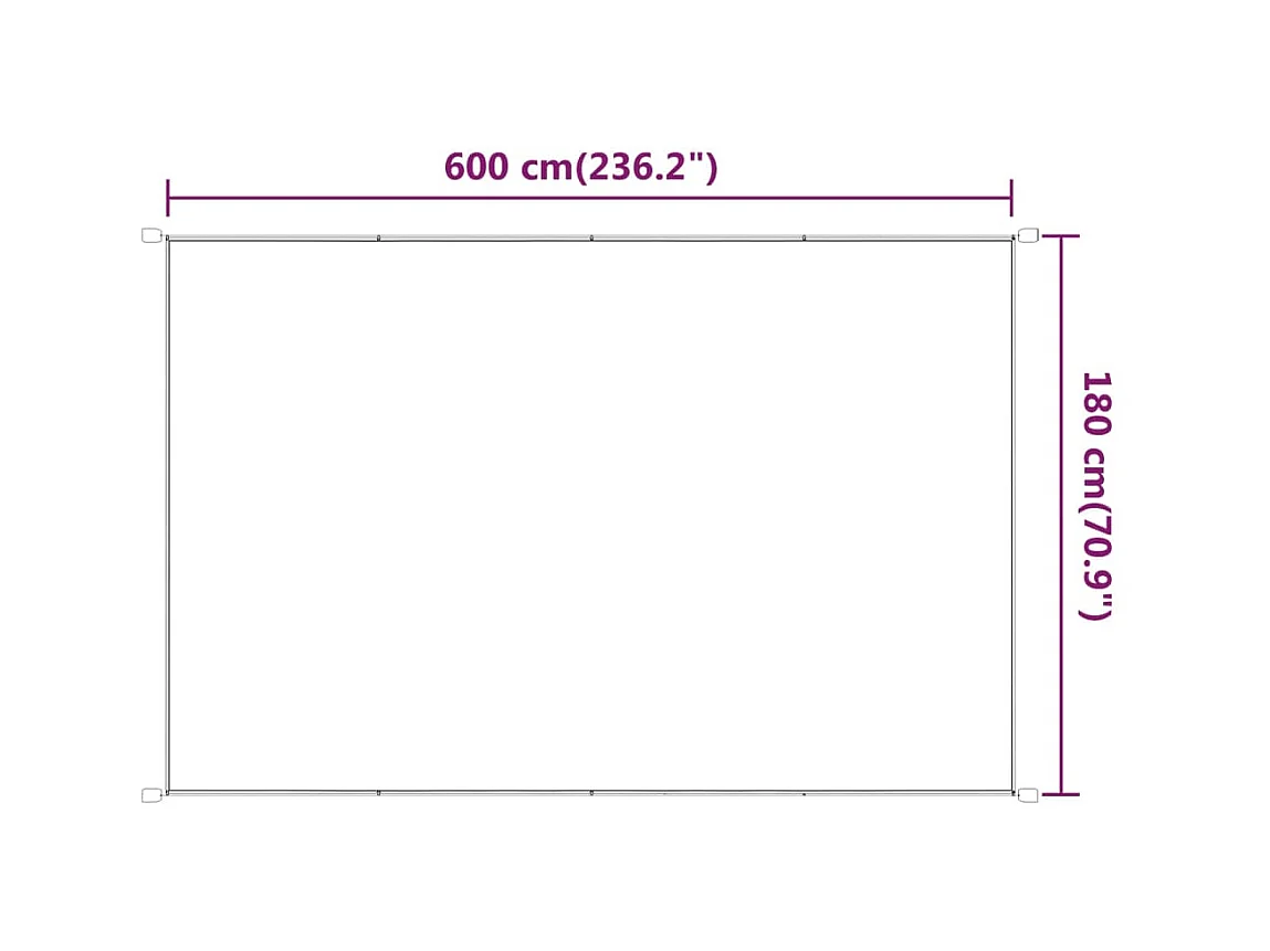 Auvent vertical Vert clair 180x600 cm Tissu oxford WVGQ3883