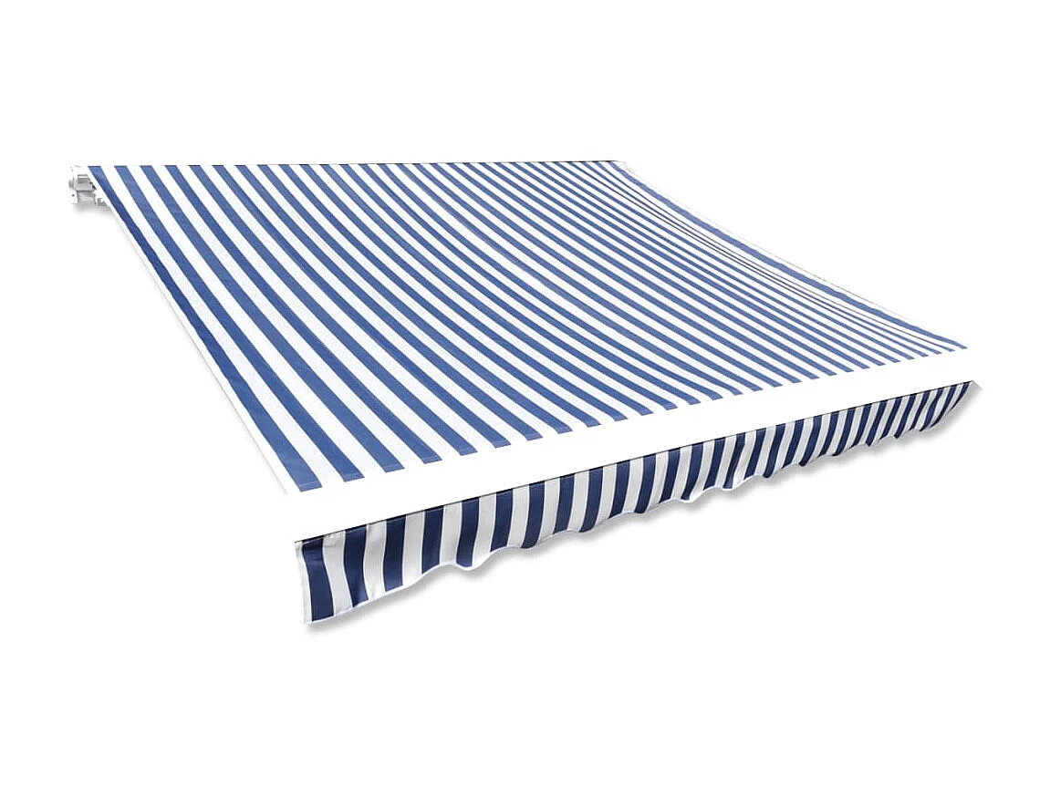 Luifeldoek 500x300 cm canvas blauw en wit NL793670