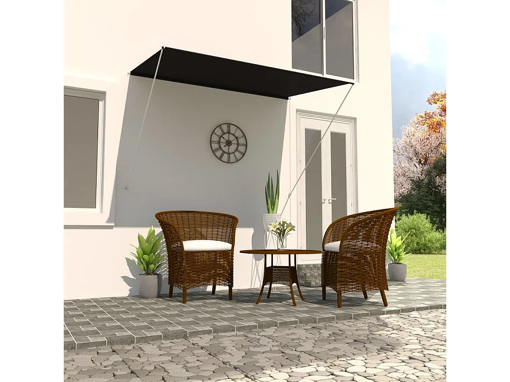 Toldo retráctil 200x150 cm gris antracita ES50071