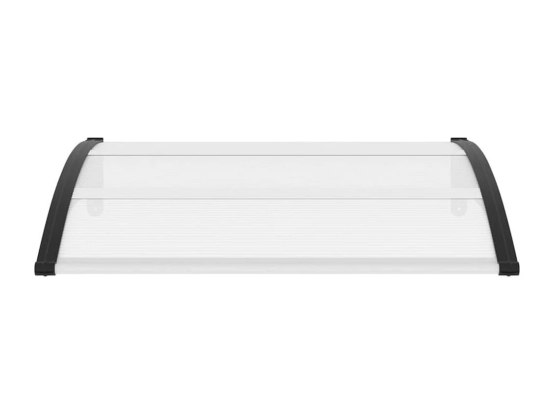 Auvent de porte Noir et transparent 120x80 cm PC  WVGQ5203