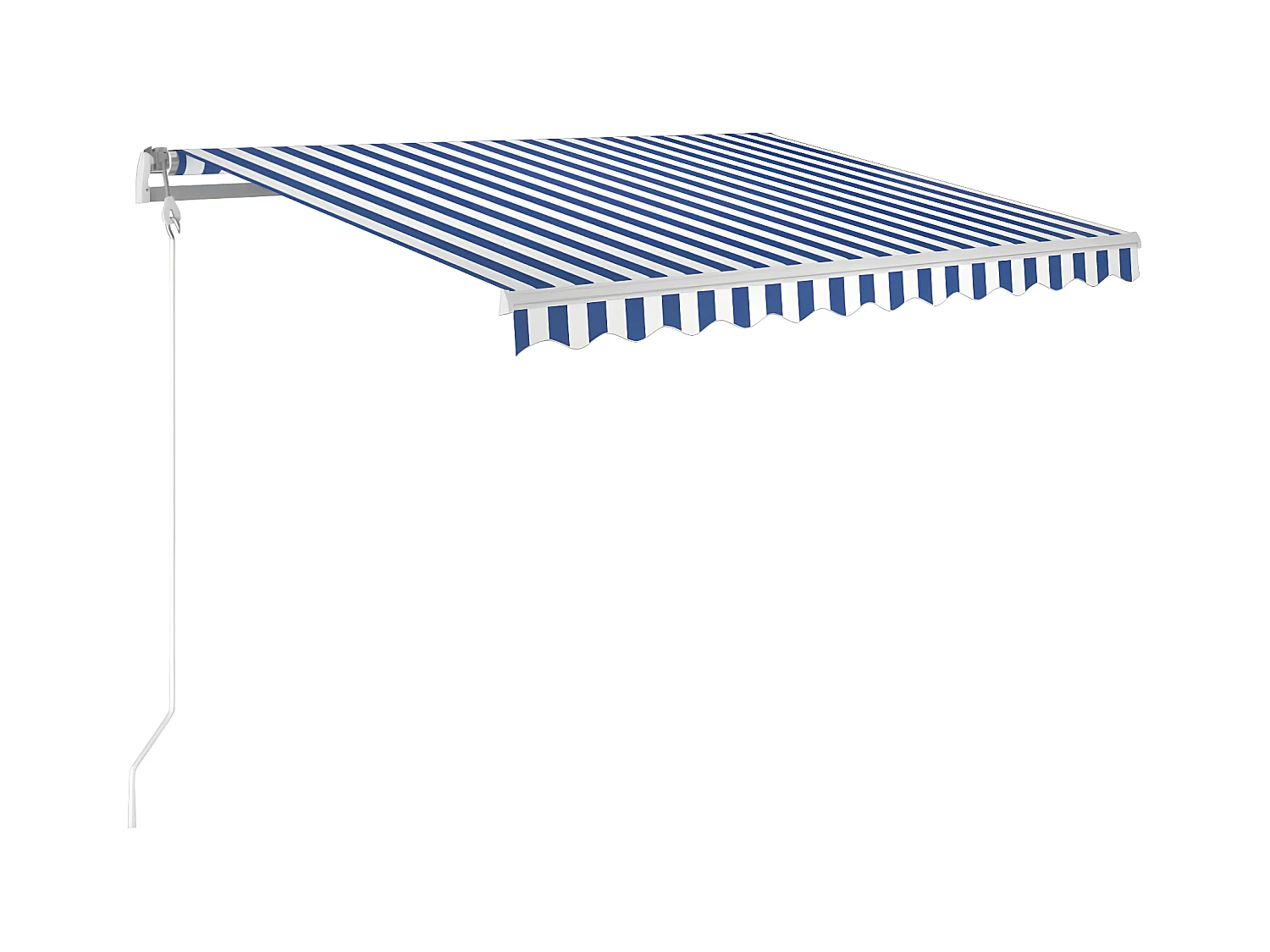 Auvent rétractable automatique 300x250 cm Bleu et blanc WVGQ3583