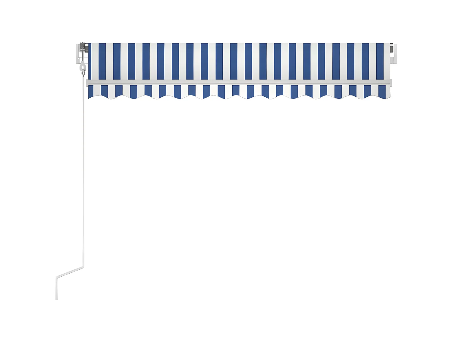 Auvent rétractable automatique 300x250 cm Bleu et blanc WVGQ3583