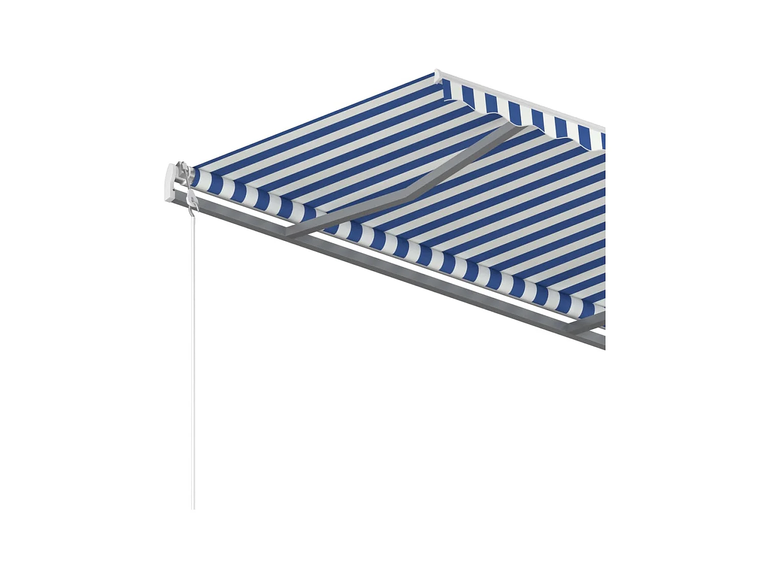Auvent rétractable automatique 300x250 cm Bleu et blanc WVGQ3583