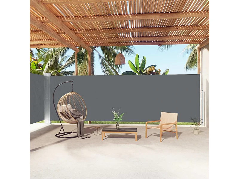 Auvent latéral rétractable Anthracite 200x1000 cm WVGQ8955