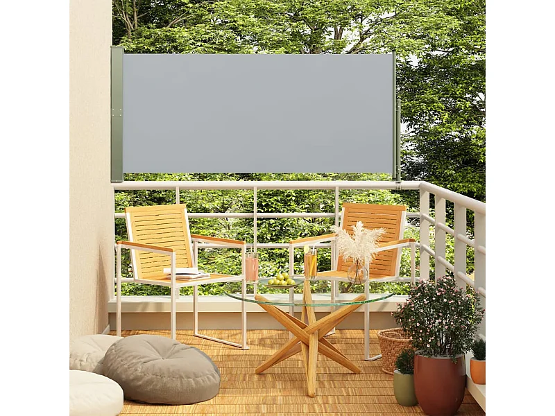 Auvent latéral rétractable de patio 160x300 cm Gris WVGQ2996