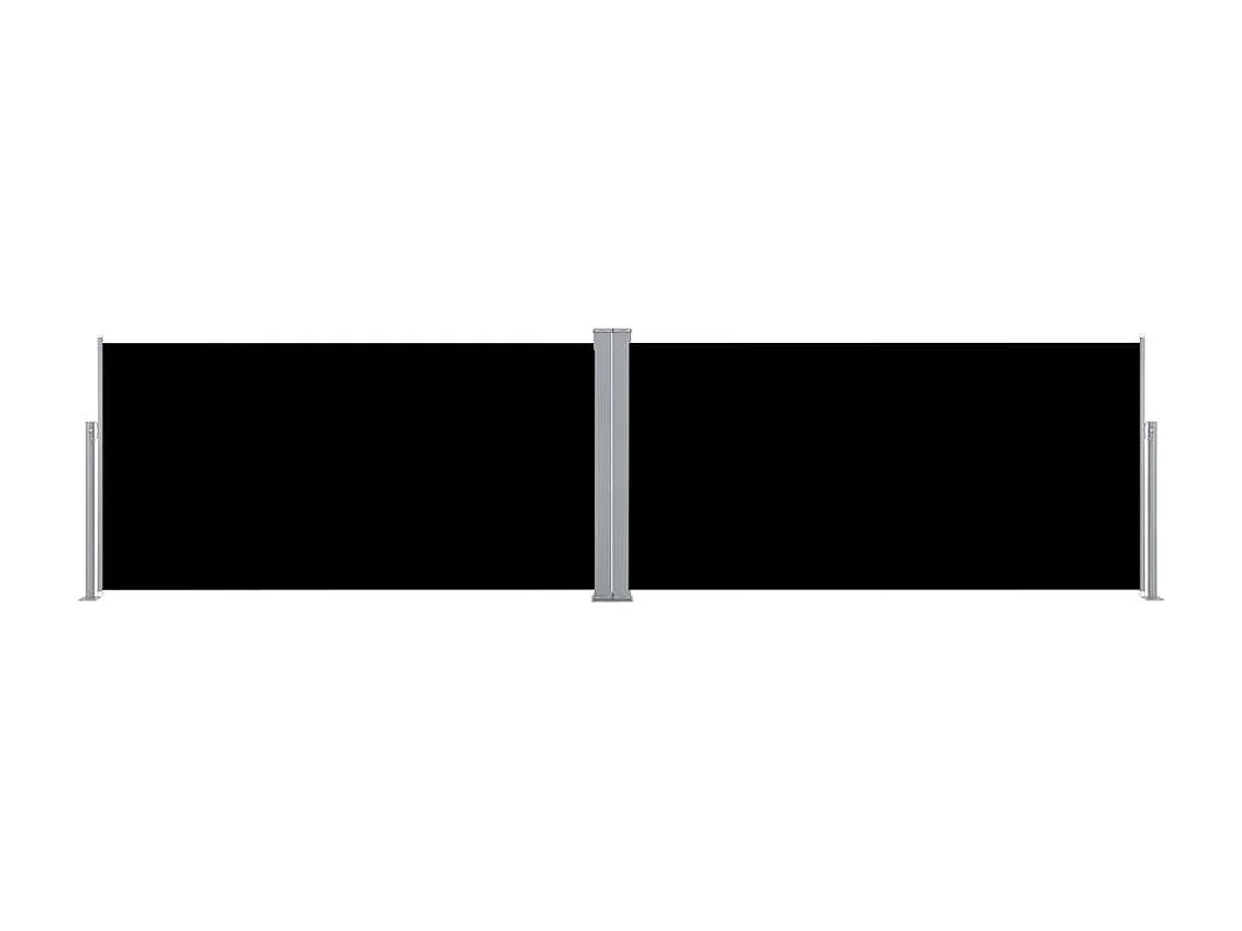 Auvent latéral rétractable Noir 160 x 600 cm  WVGQ3354