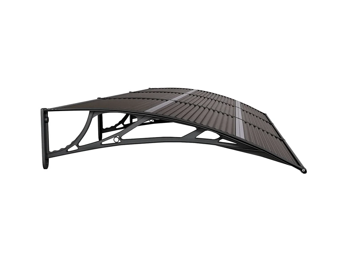 Auvent de porte Noir 300x100 cm Polycarbonate WVGQ7437