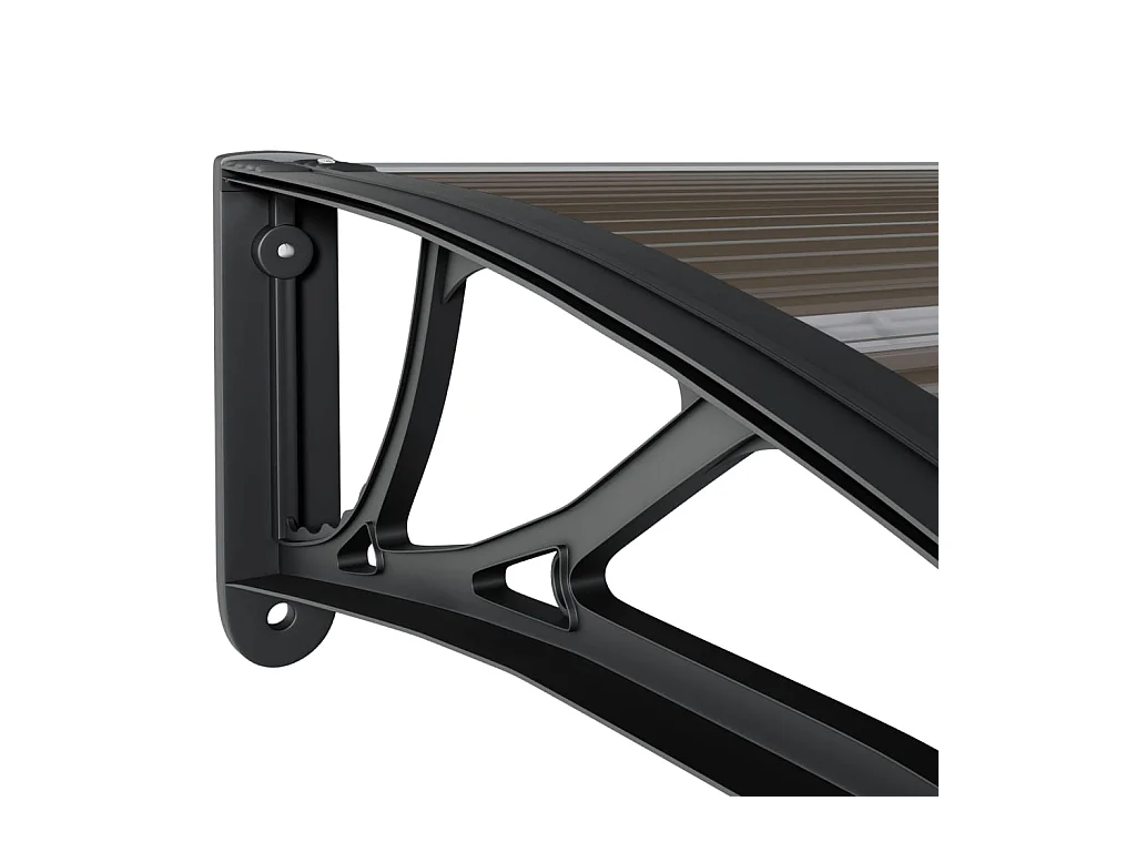 Auvent de porte Noir 300x100 cm Polycarbonate WVGQ7437