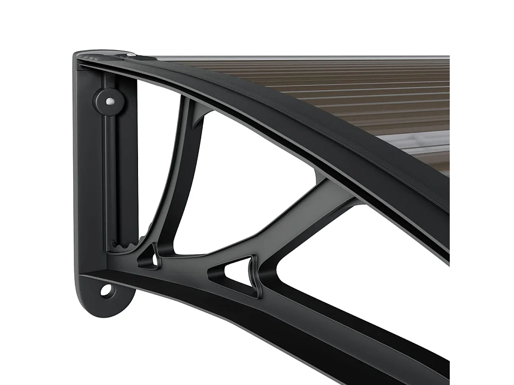Auvent de porte Noir 300x100 cm Polycarbonate WVGQ7437