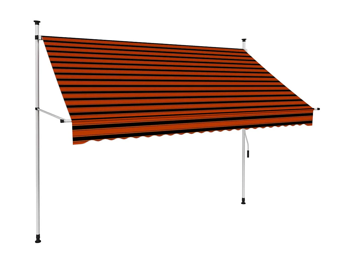 Auvent manuel rétractable 250 cm Orange et marron WVGQ8226