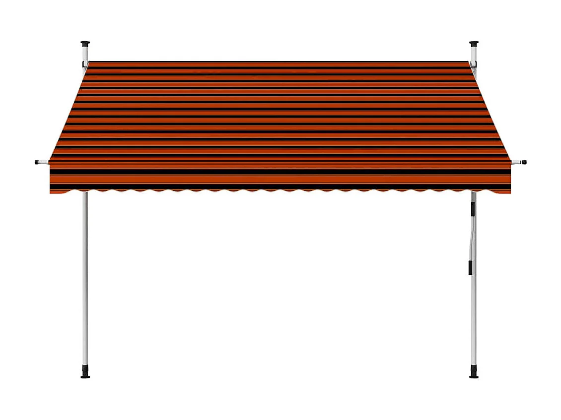 Auvent manuel rétractable 250 cm Orange et marron WVGQ8226