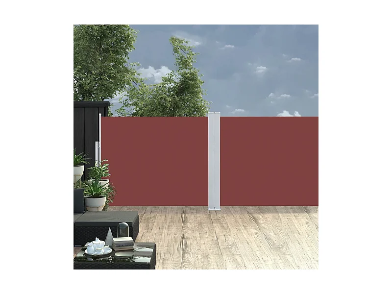 Auvent latéral rétractable Marron 140 x 1000 cm WVGQ2848