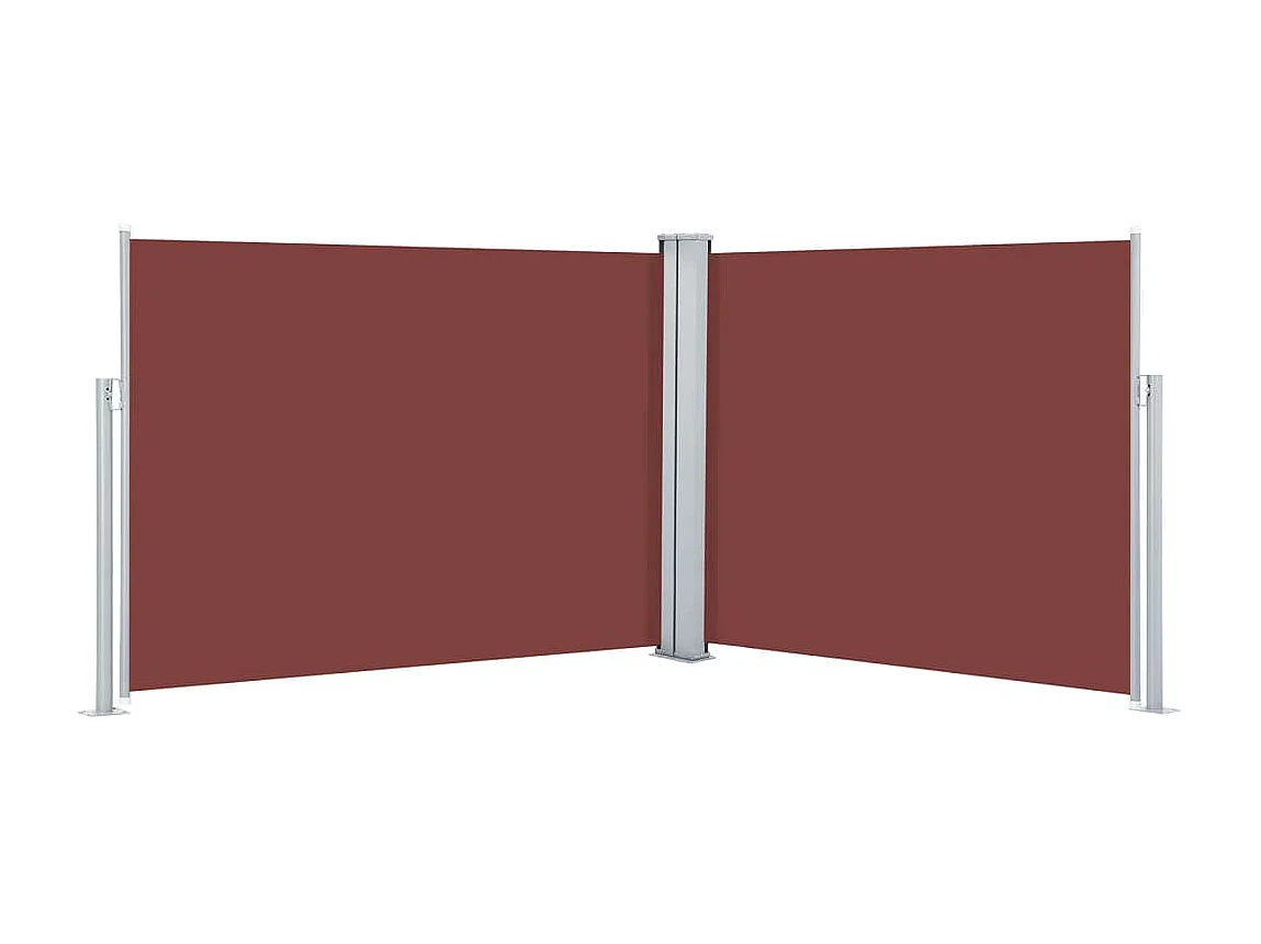 Auvent latéral rétractable Marron 140 x 1000 cm WVGQ2848