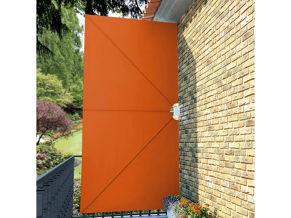 Auvent latéral pliable de terrasse Terre cuite 400 x 200 cm  WVGQ6890
