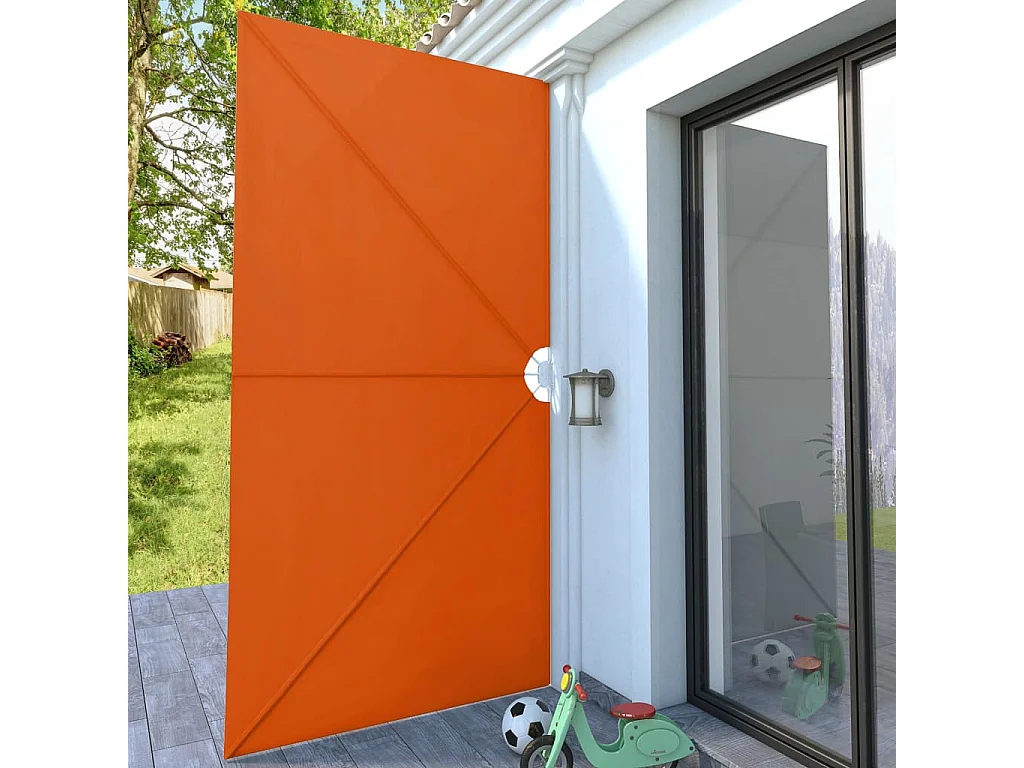 Auvent latéral pliable de terrasse Terre cuite 400 x 200 cm  WVGQ6890